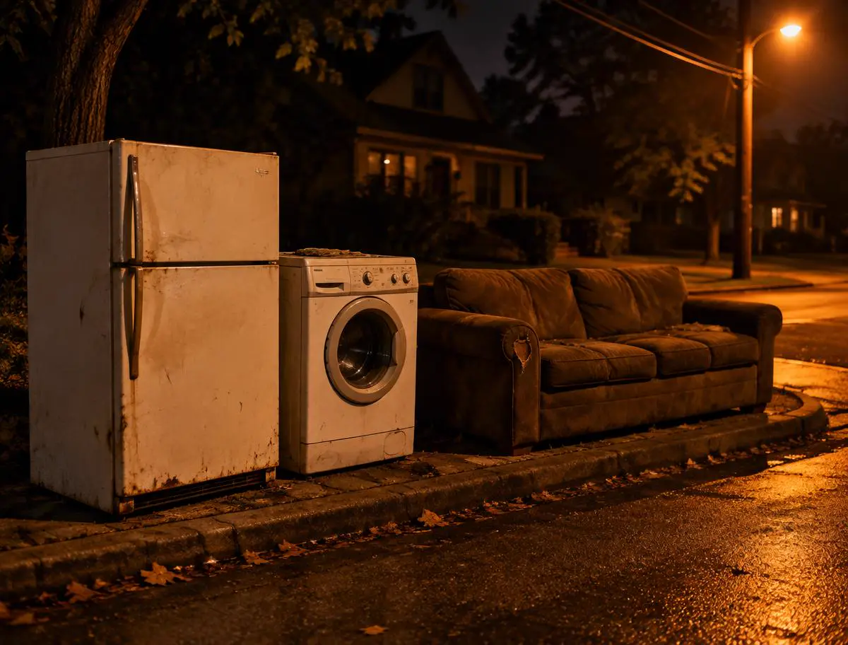 Late-night junk pickup by Miranda Junk Pros
